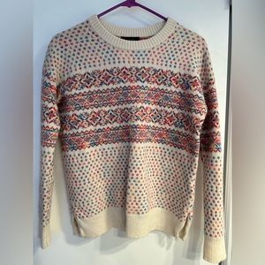 J Crew Rainbow Pattern Sweater Small